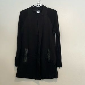 Cabi Long Sleeve Black Sweater Knit Blazer Size XS Taylor Ponte Coat Neutral
